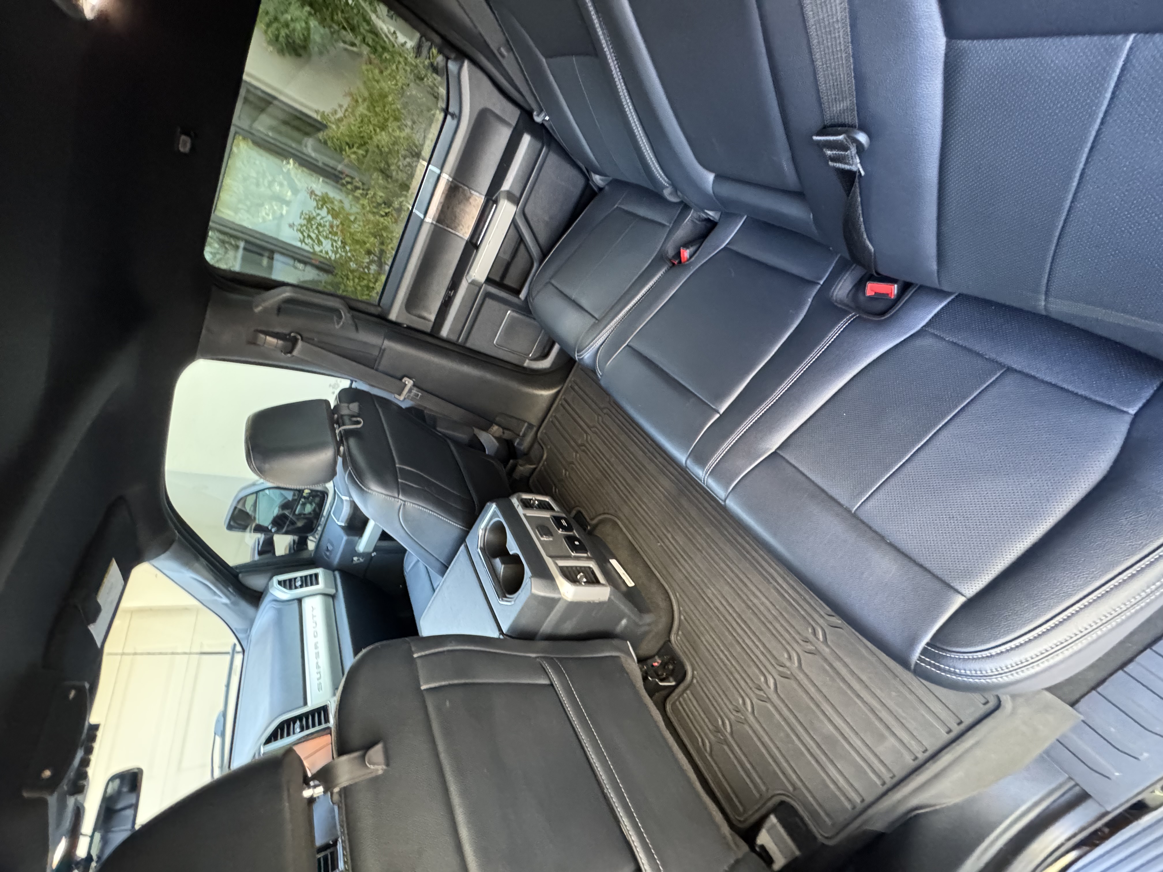 Detailed truck interior, rear seats