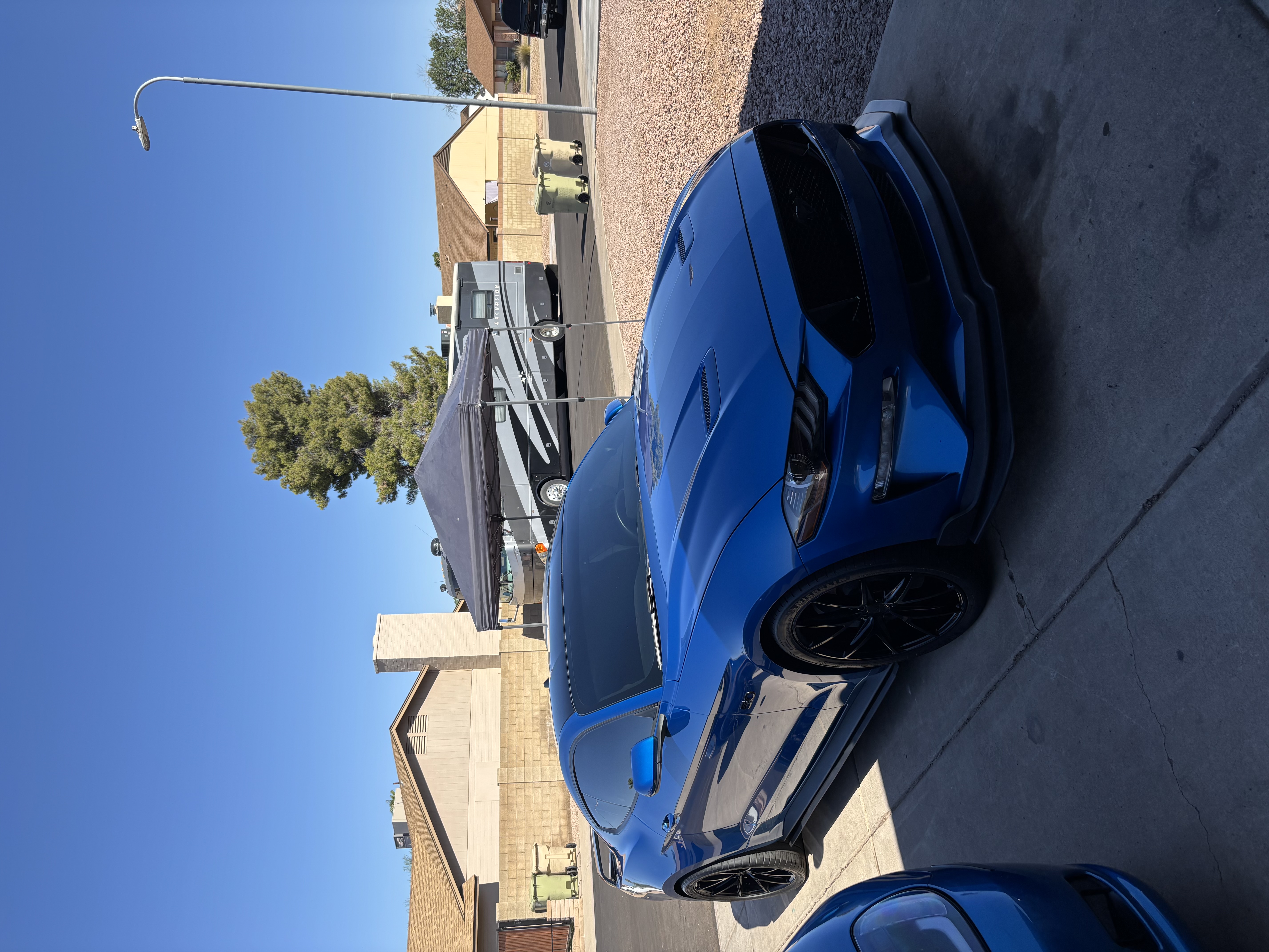 Ford Mustang GT finished detail, front three-quarter view