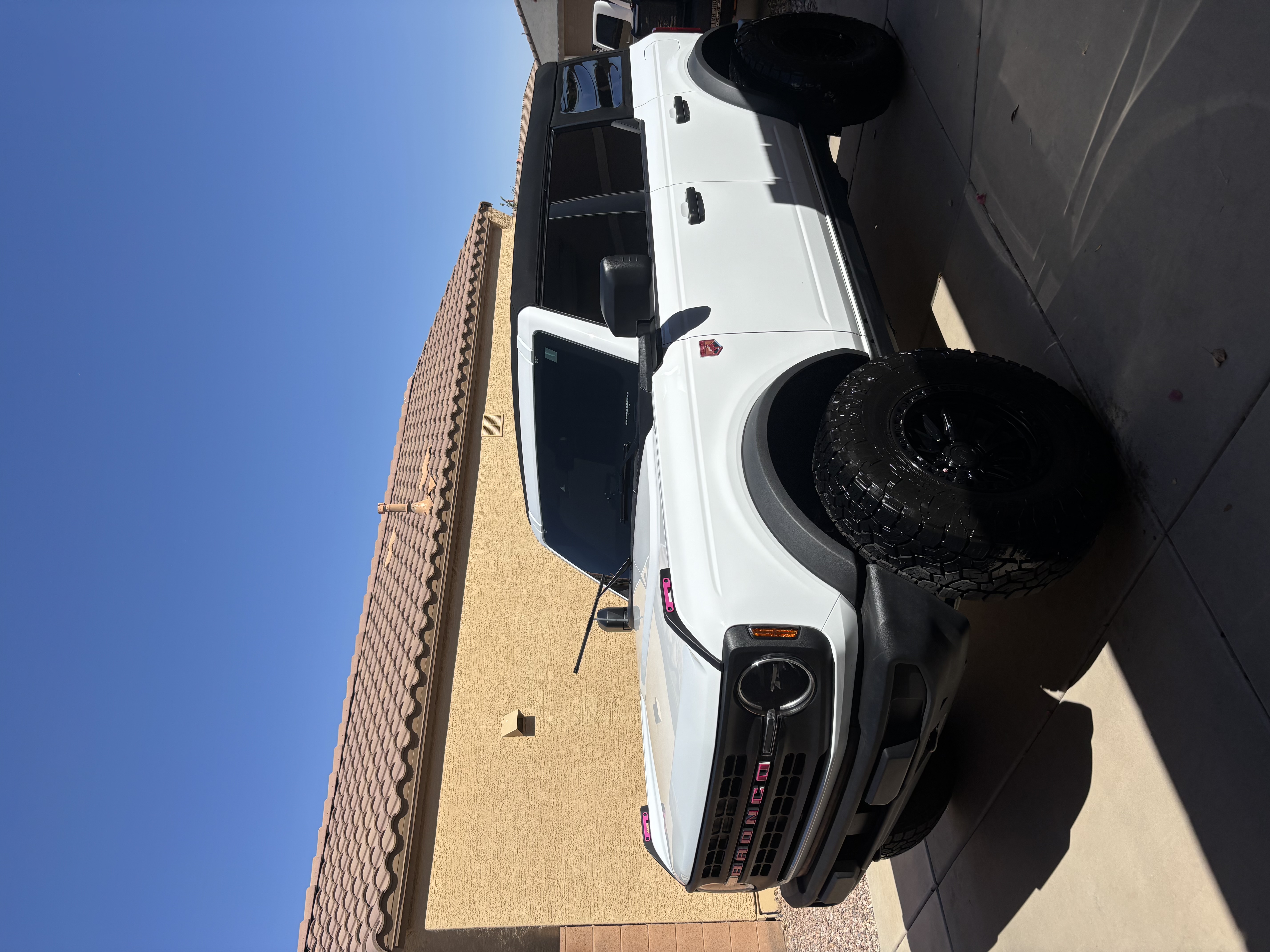 Ford Bronco finished detail, front three-quarter view