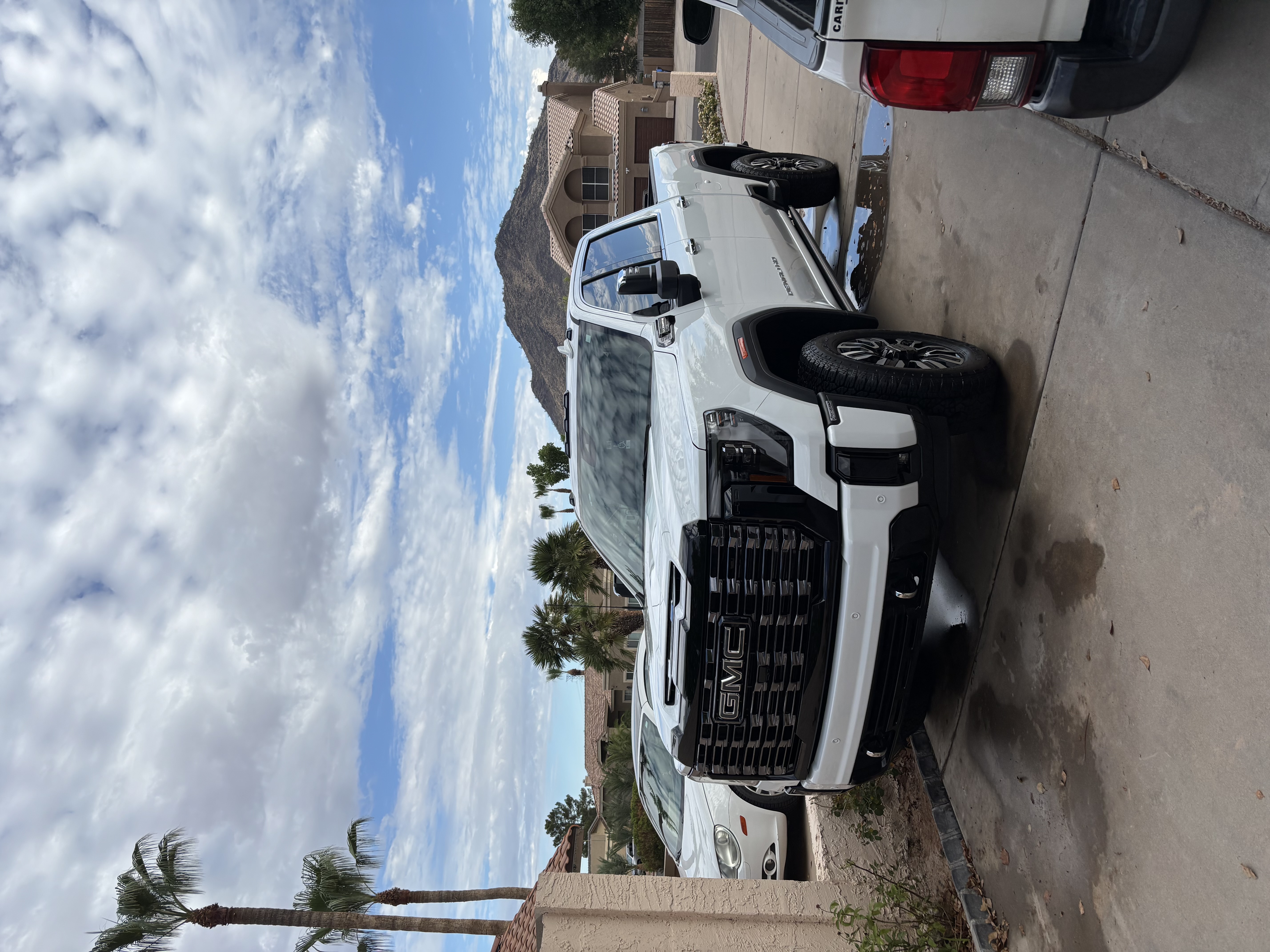 GMC Sierra Denali finished detail, front three-quarter view