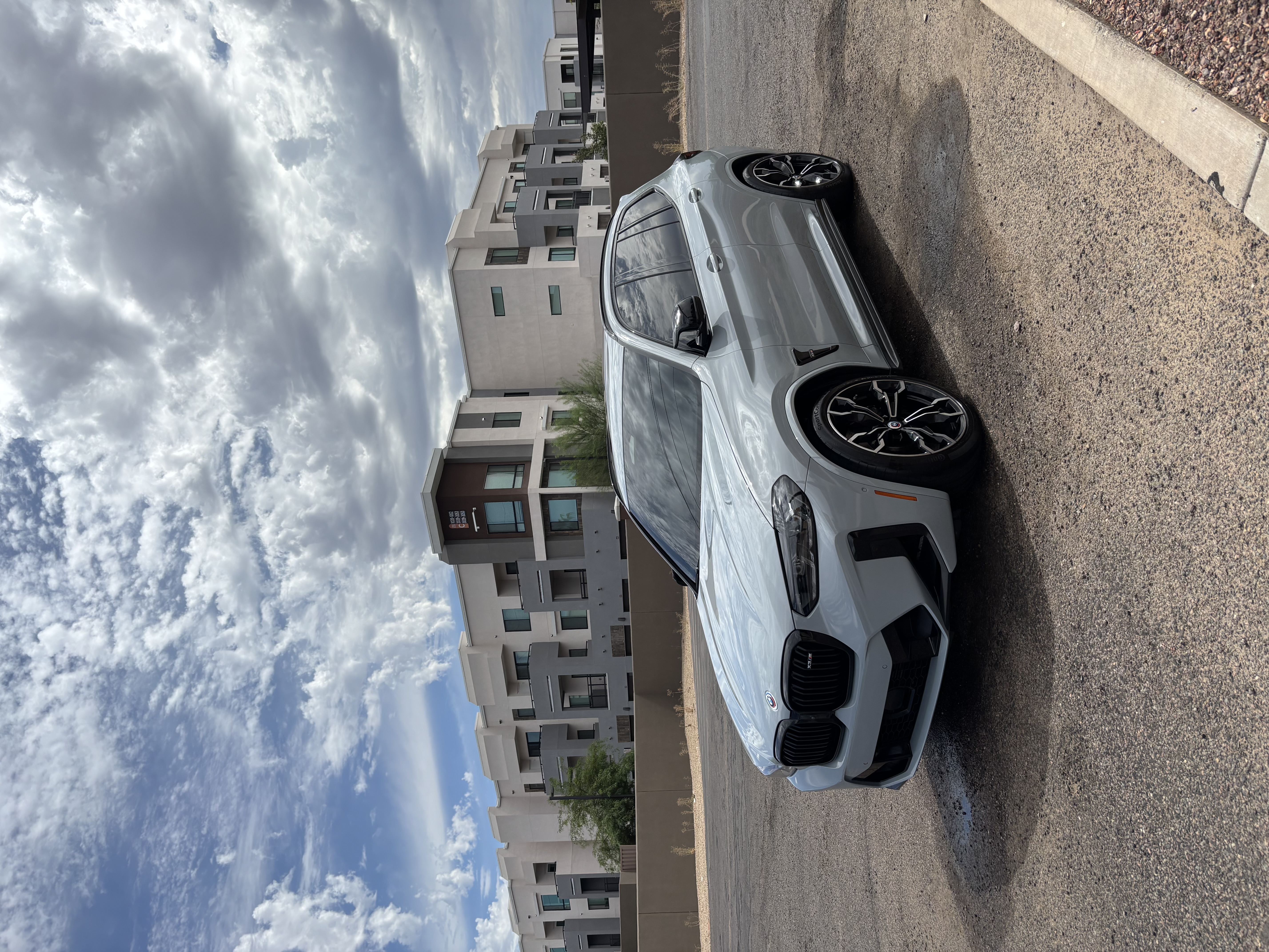 BMW X3 M finished detail, front three-quarter view