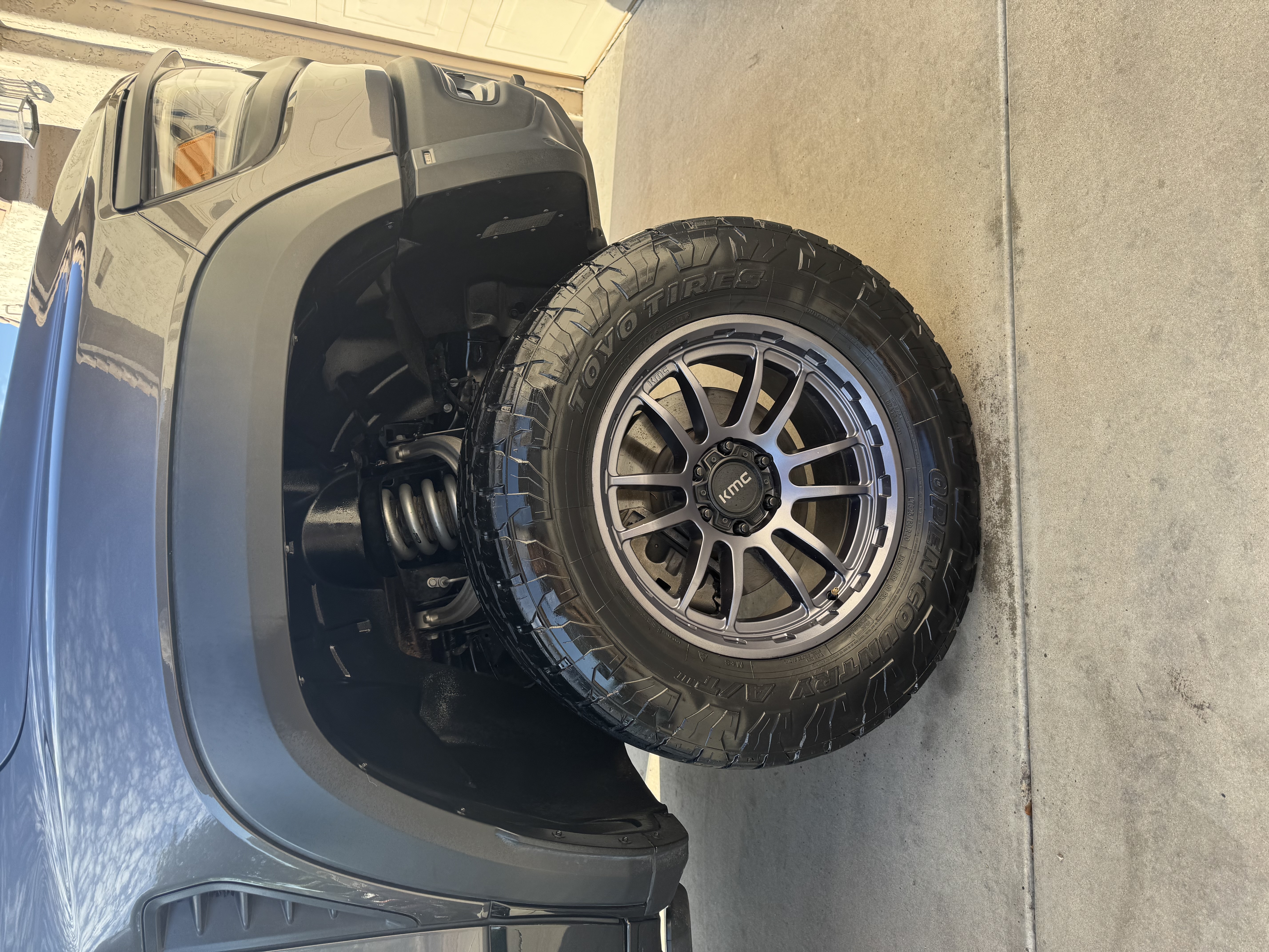 Detailed wheel and tire close-up