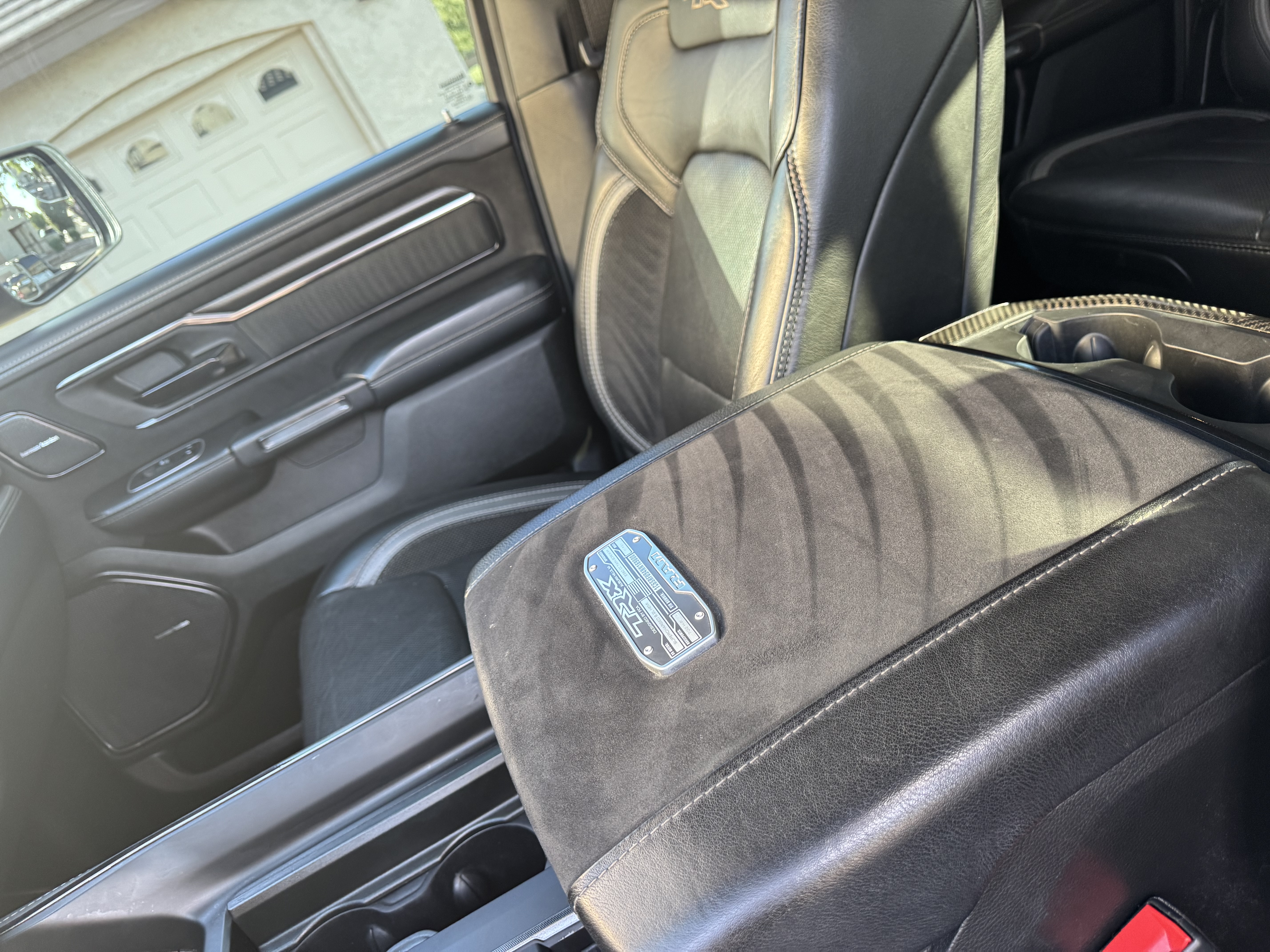Detailed Ram TRX front seat close-up