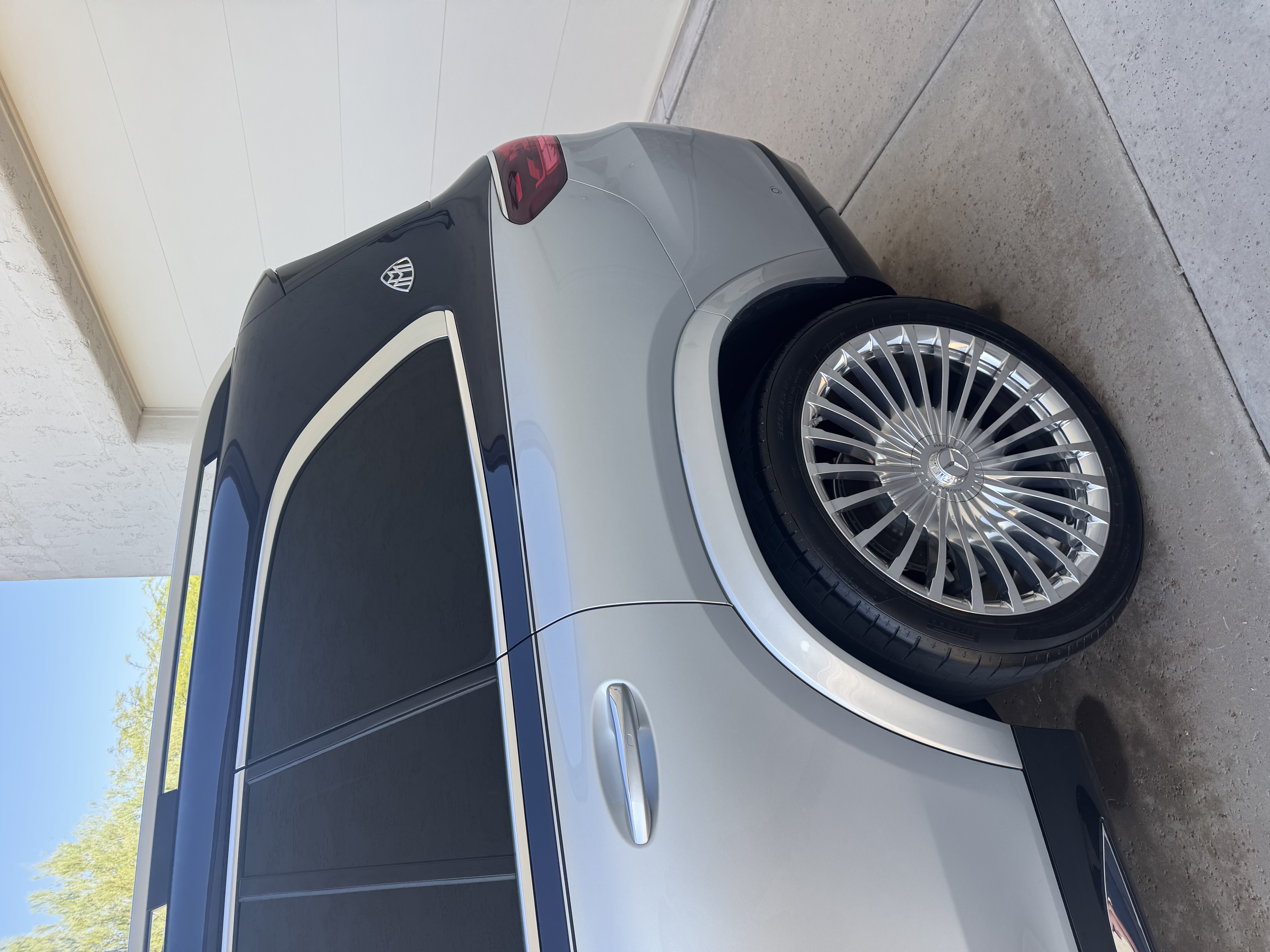 Mercedes-Maybach GLS finished detail, rear quarter close-up