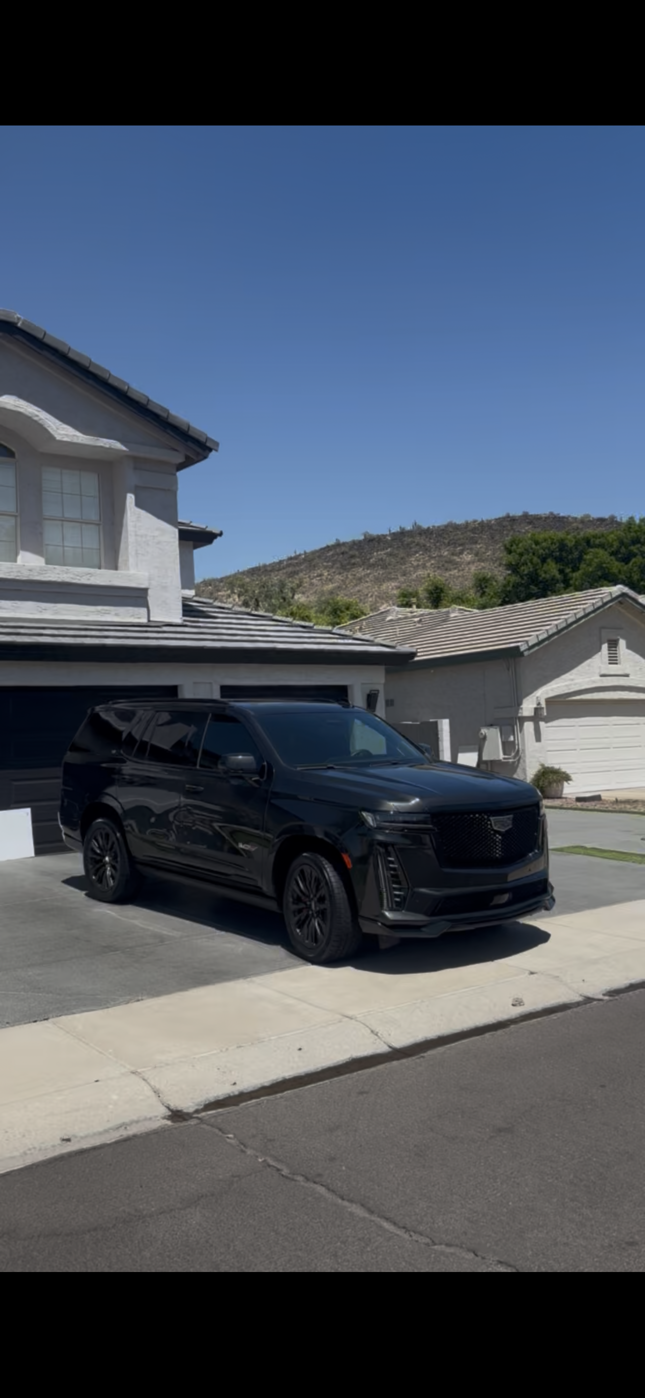 Cadillac Escalade-V finished detail, front three-quarter view