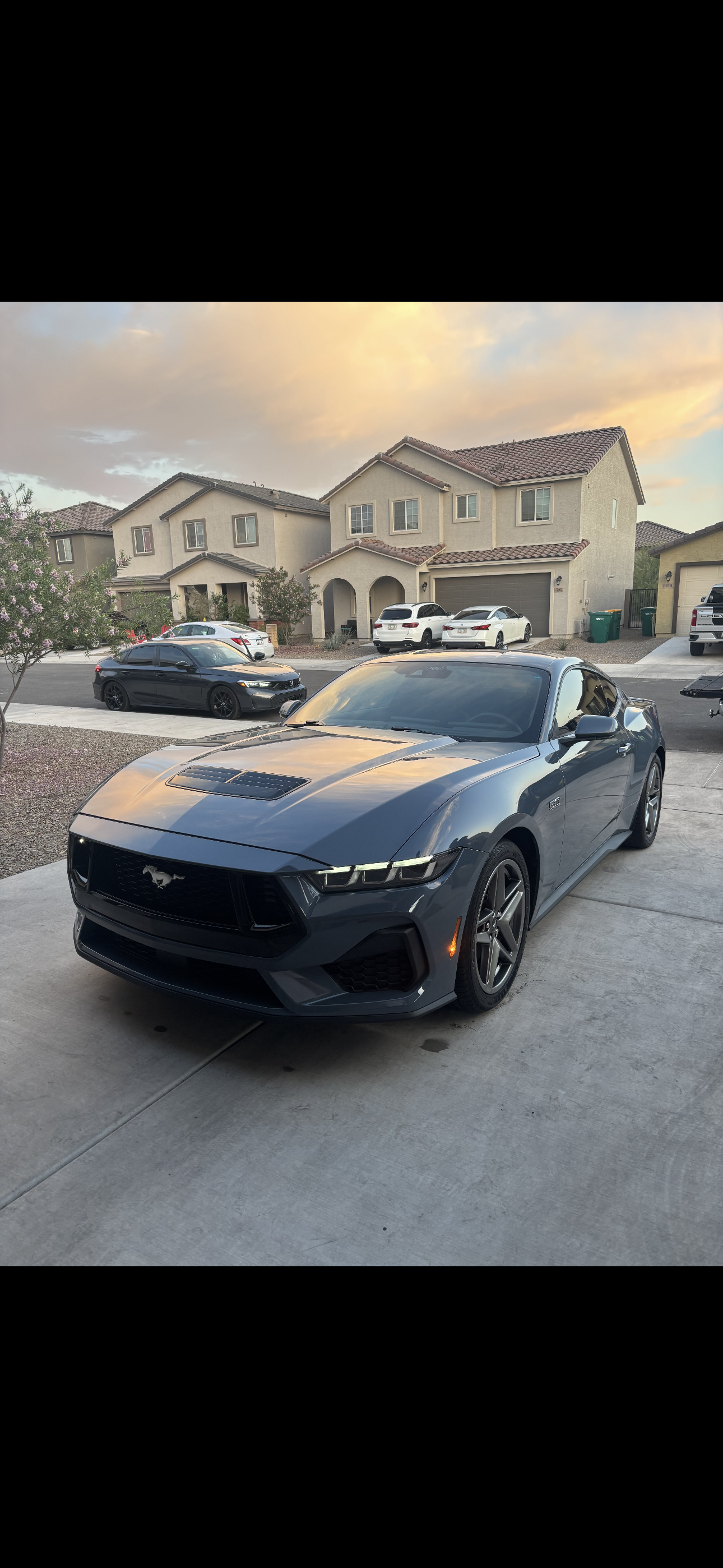 Ford Mustang finished detail, front three-quarter view