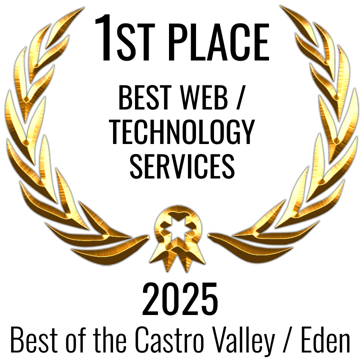 1st Place, Best Web / Technology Services 2025 — Best of the Castro Valley / Eden