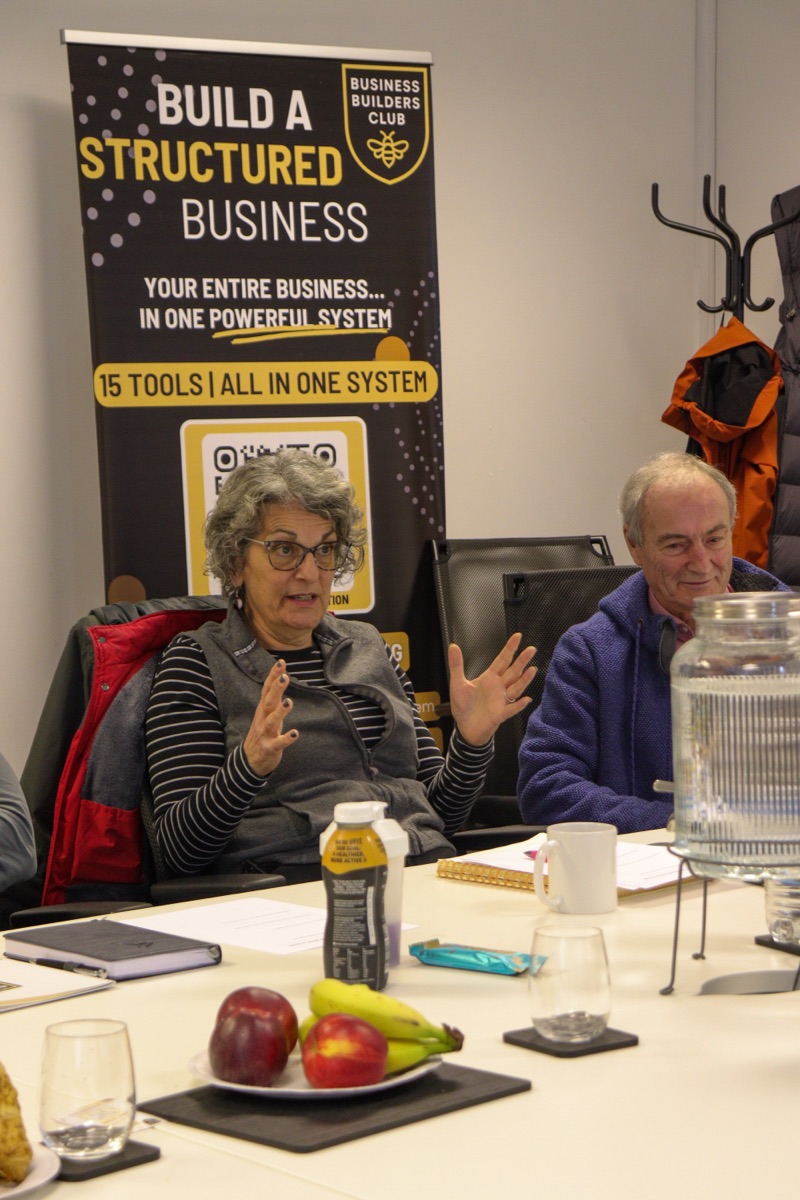 Business owners networking at the Stockport space