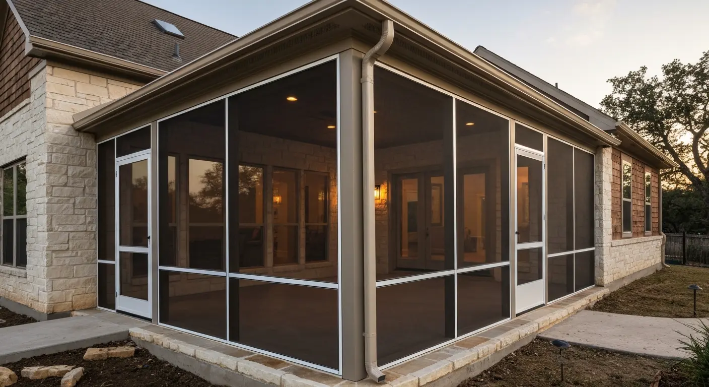 Screened porch construction
