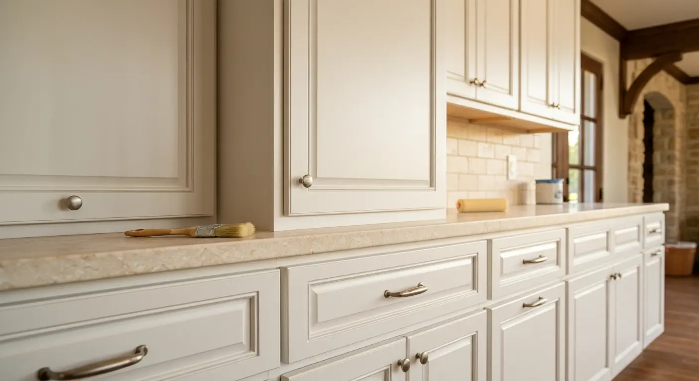 Kitchen cabinet painting project