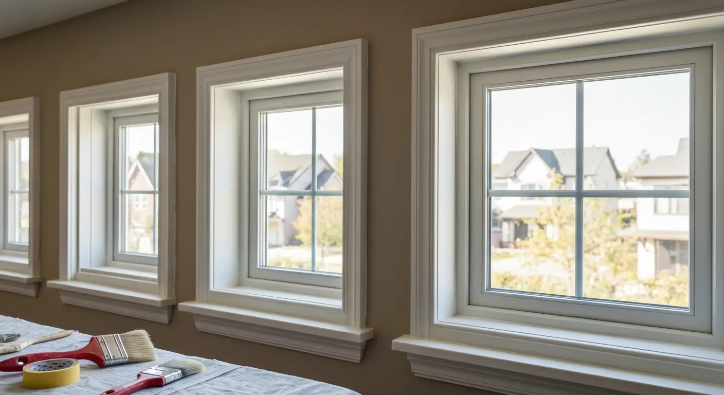 Interior window frame painting