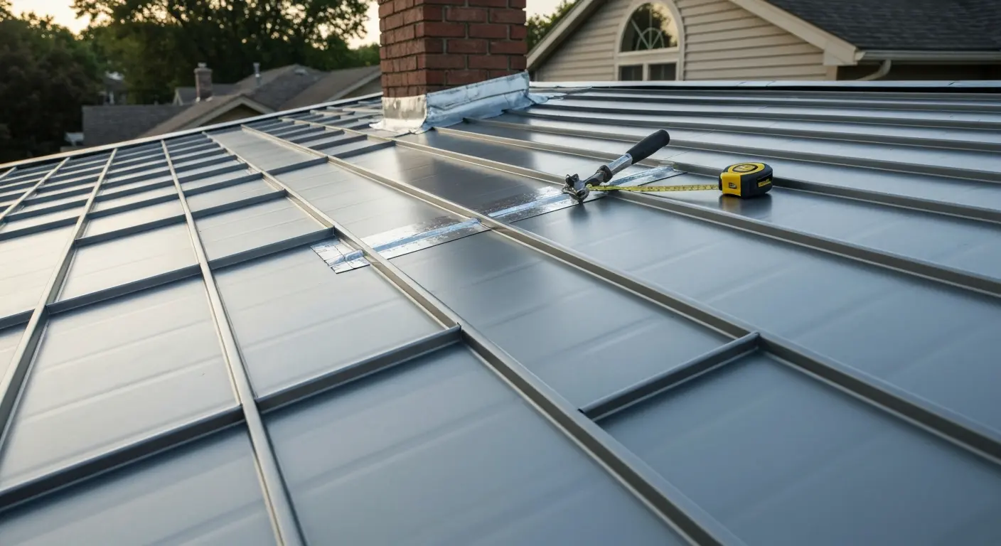 Metal roof installation