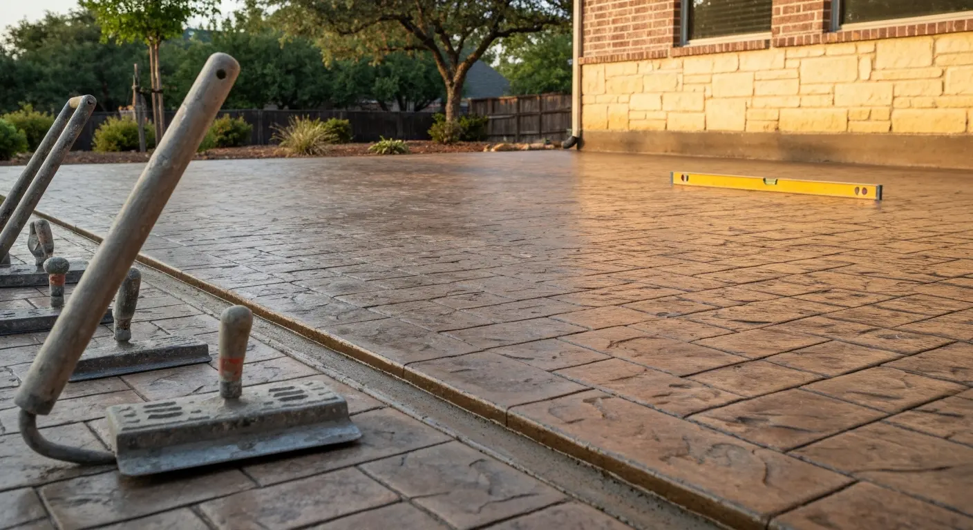 Concrete patio