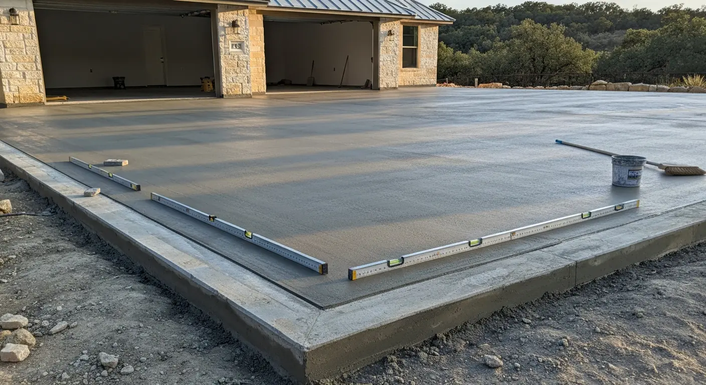 Garage slab installation