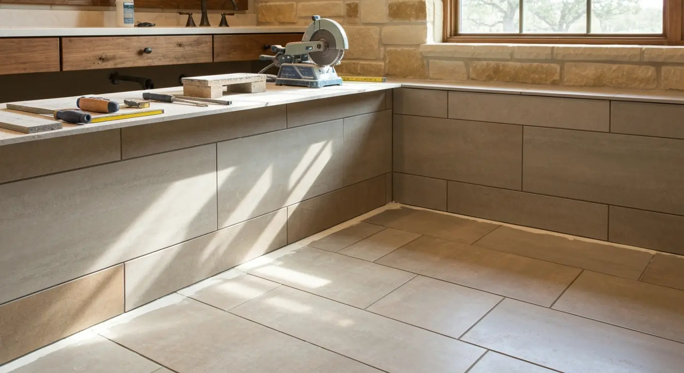 Bathroom tile work