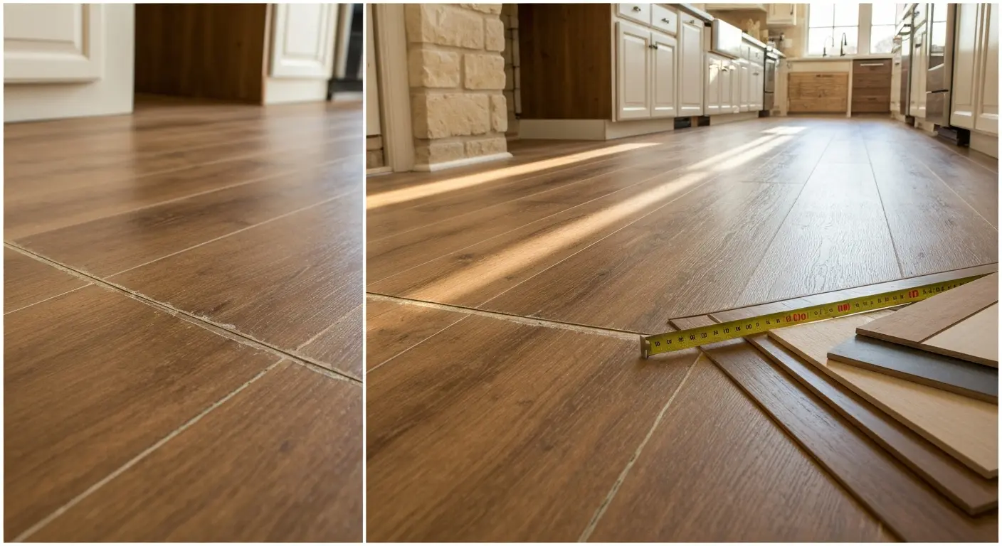Vinyl flooring in kitchen