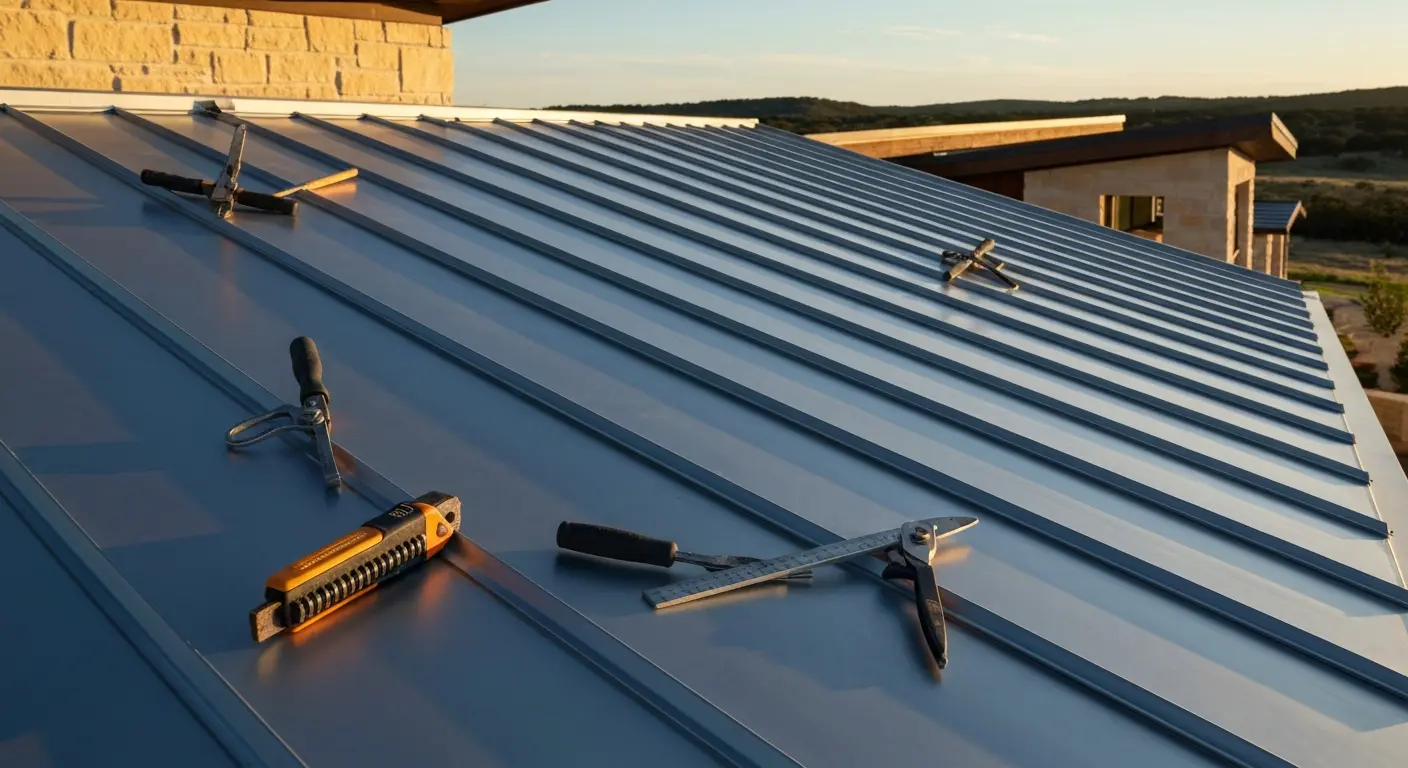 Metal roofing installation