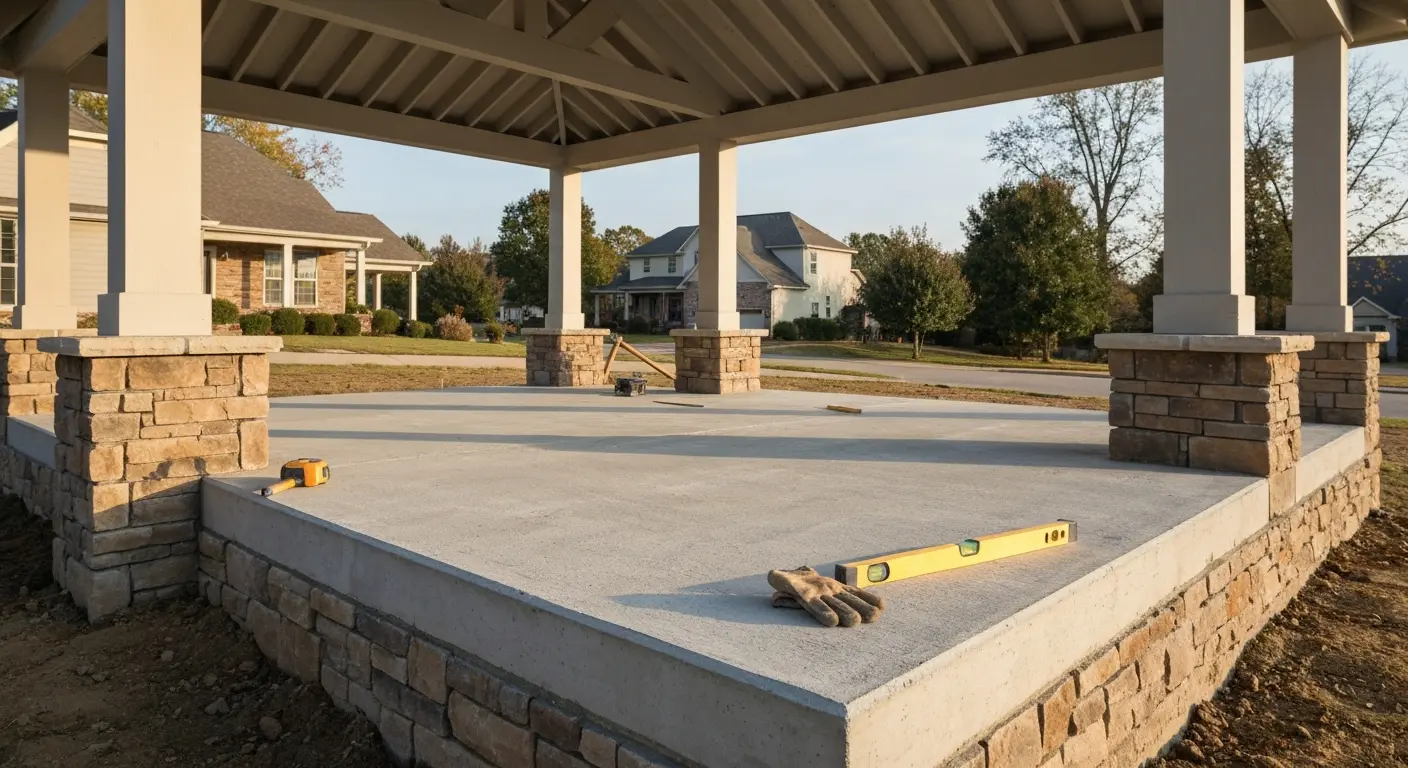 Covered porch construction