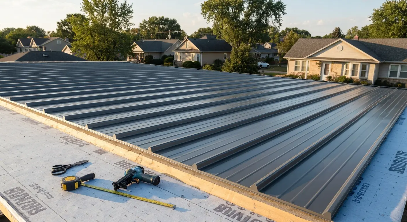 Metal roof replacement project