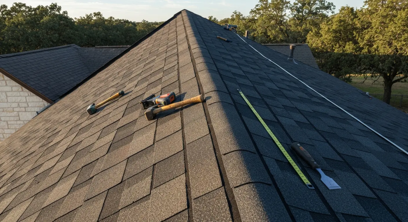 Asphalt shingle installation