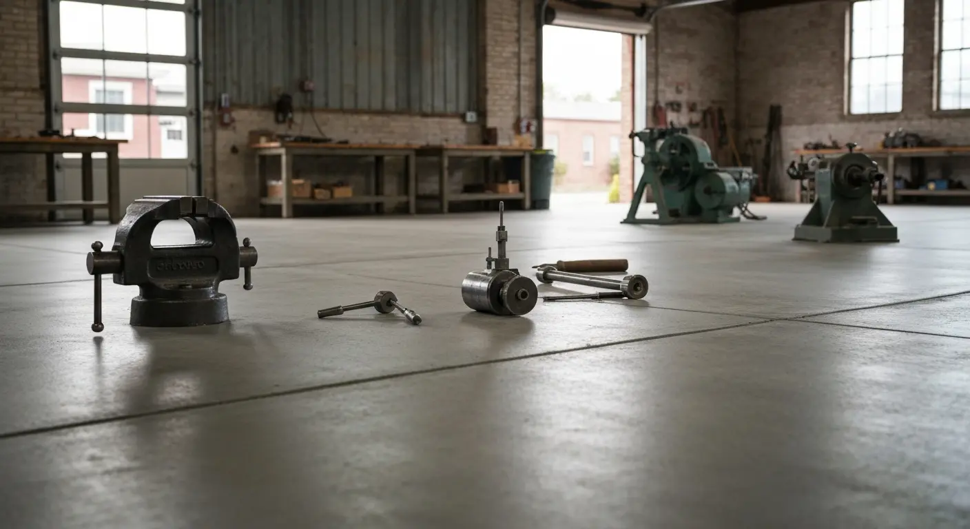 Shop slab for equipment