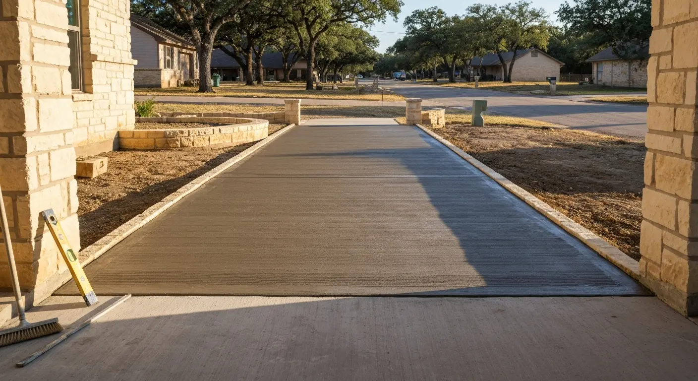 New sidewalk installation
