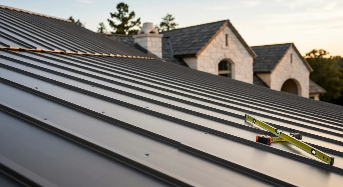 Metal roof installation