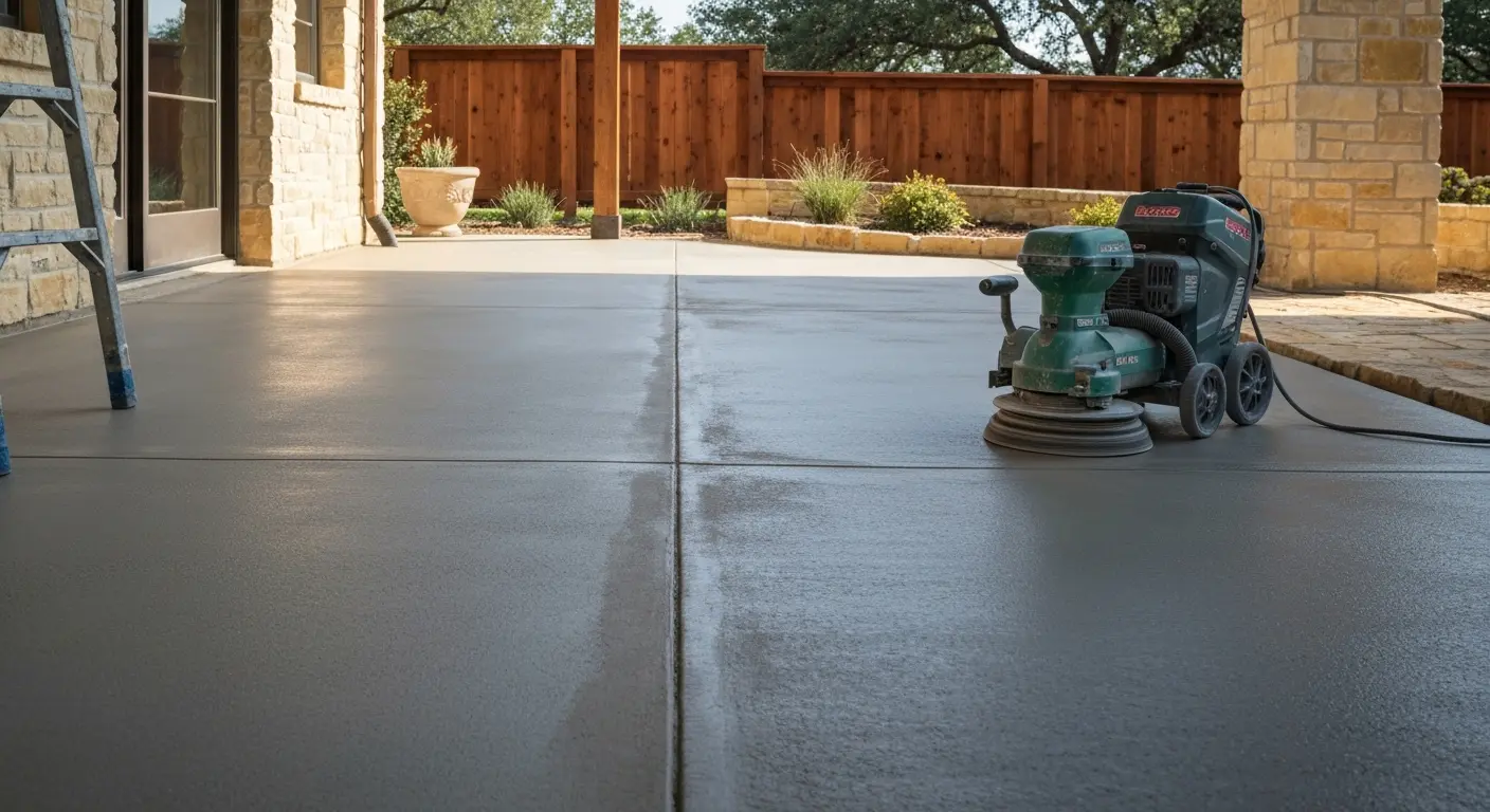 Concrete surface resurfacing in Blanco County