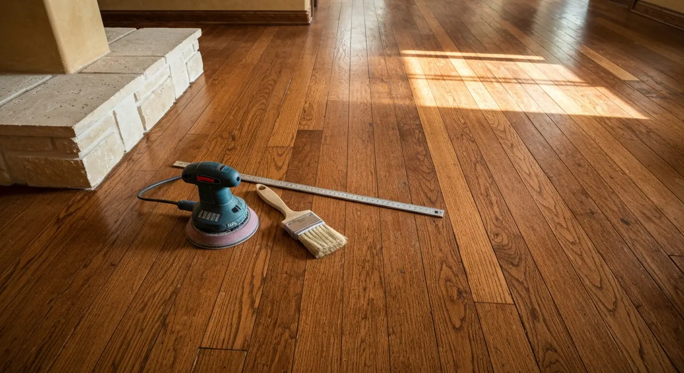 Wood floor repair work