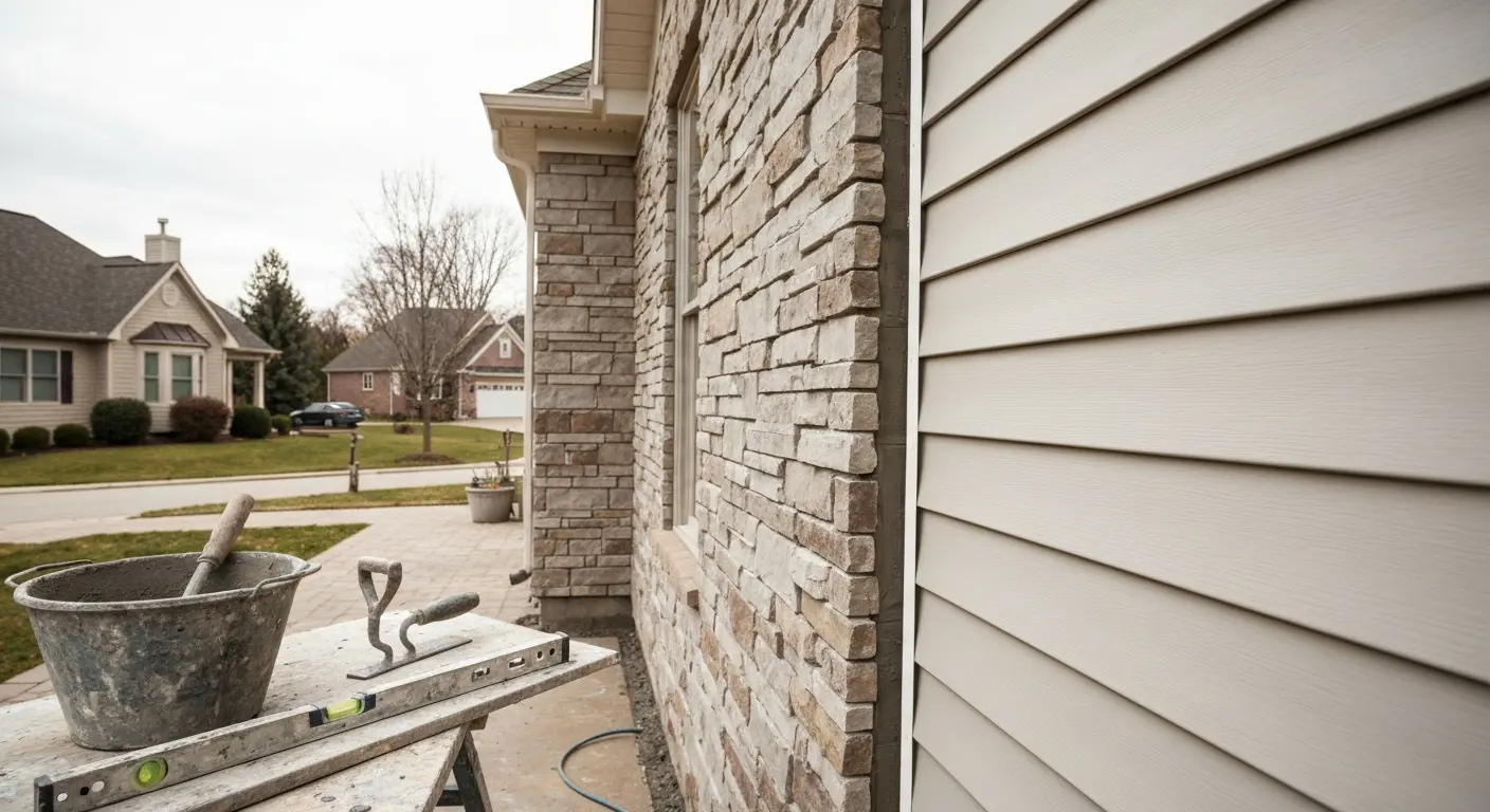 Masonry and siding work