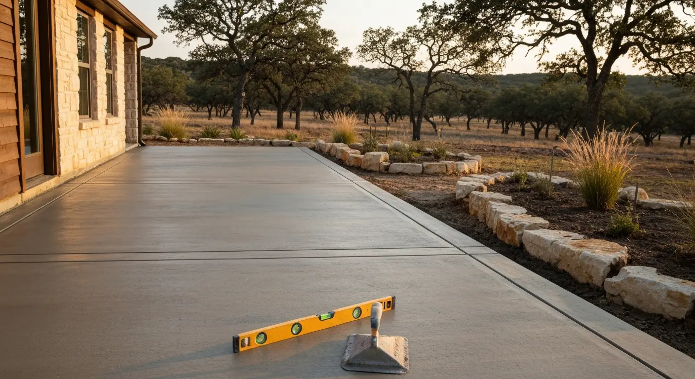 Patio concrete work