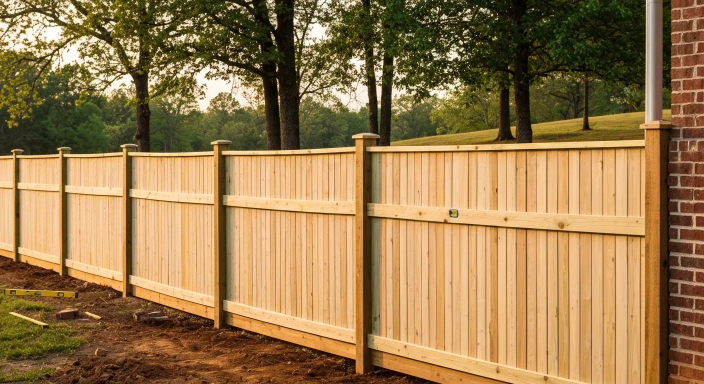 Fence and exterior fence installation
