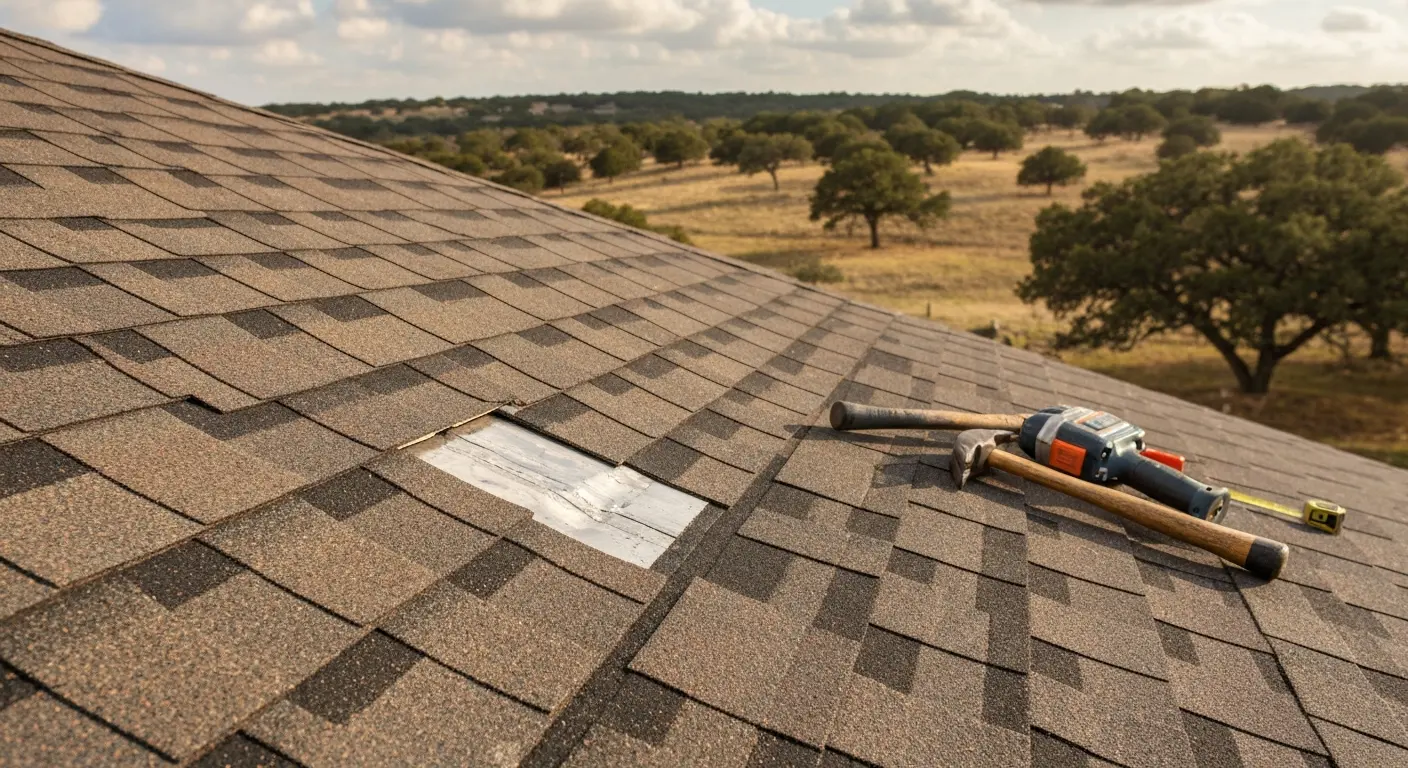 Roof repair work