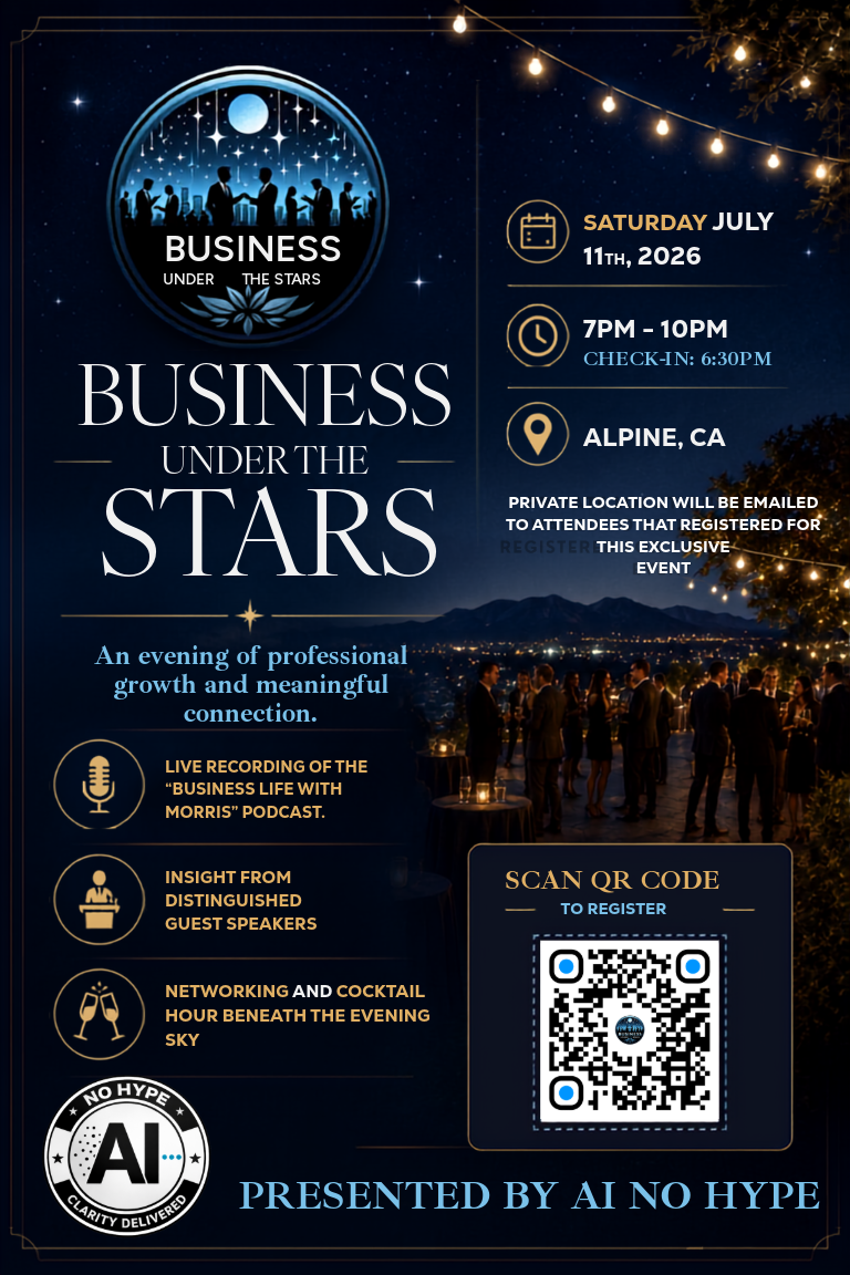 Business Under The Stars event flyer