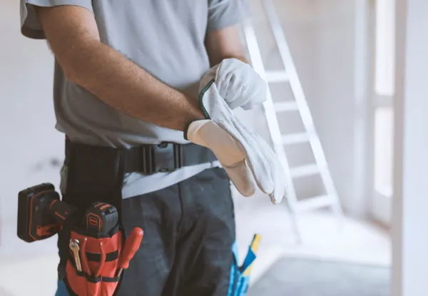 Handyman with tool belt