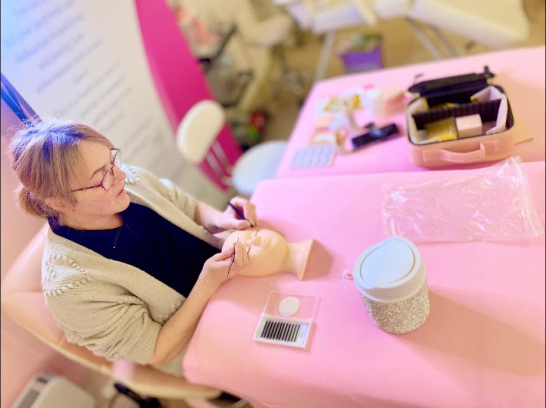 Lash training equipment at Lashline Studio Training Academy