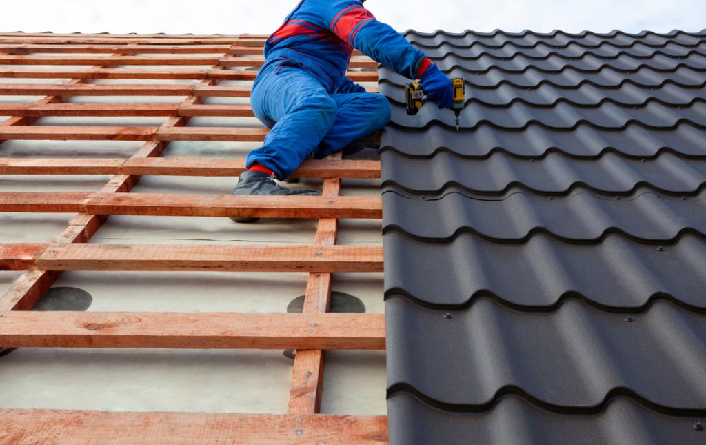 New roof replacement installation