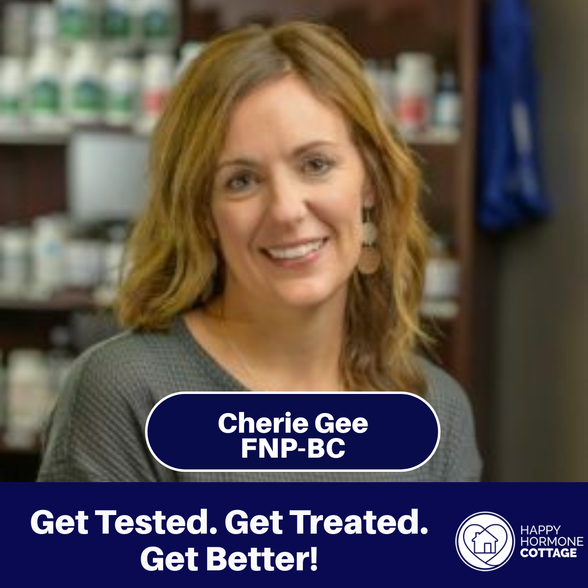 Satisfied patient sharing a positive review of her experience with BHRT Therapy at Happy Hormone Cottage-Cincinnati.