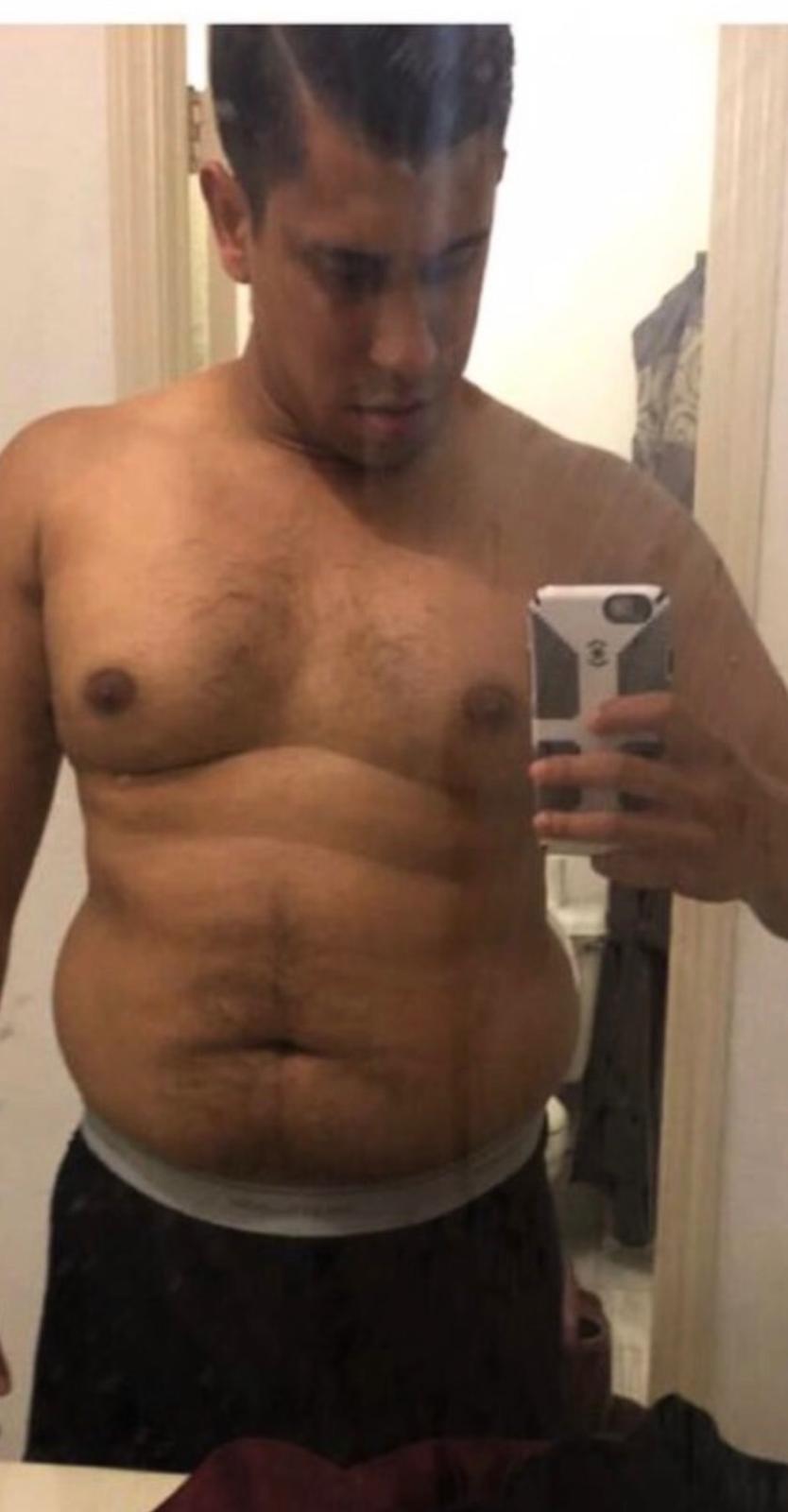 Before — Ali at 29% body fat