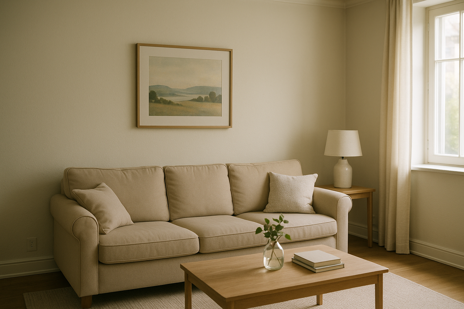 Dekoratives Bild über Sofa – Kunst als Einrichtungselement