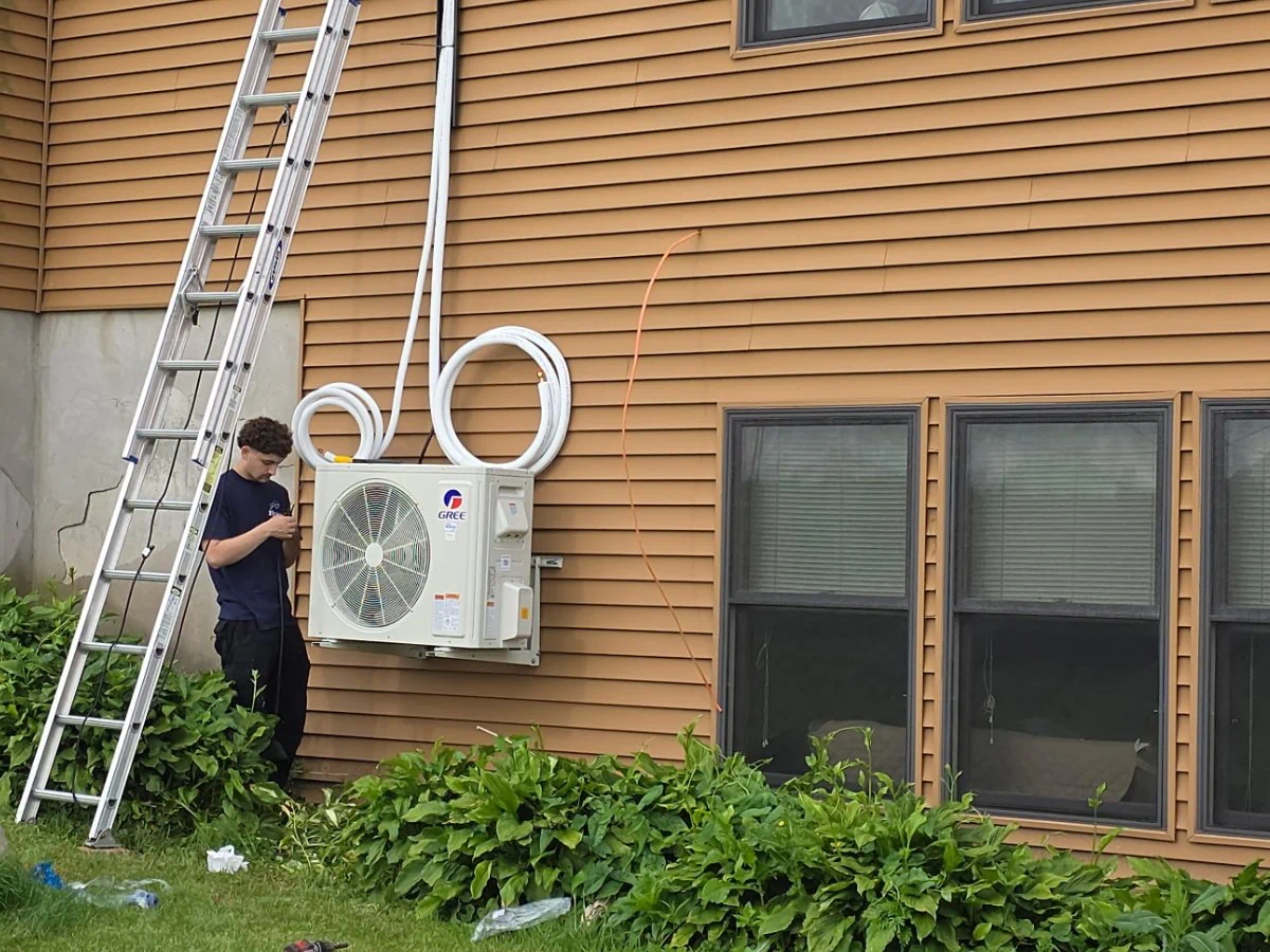 Ross HVAC equipment installed outside a Central New York home