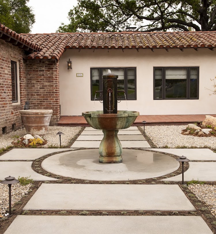 Custom hardscaping and stone walkway