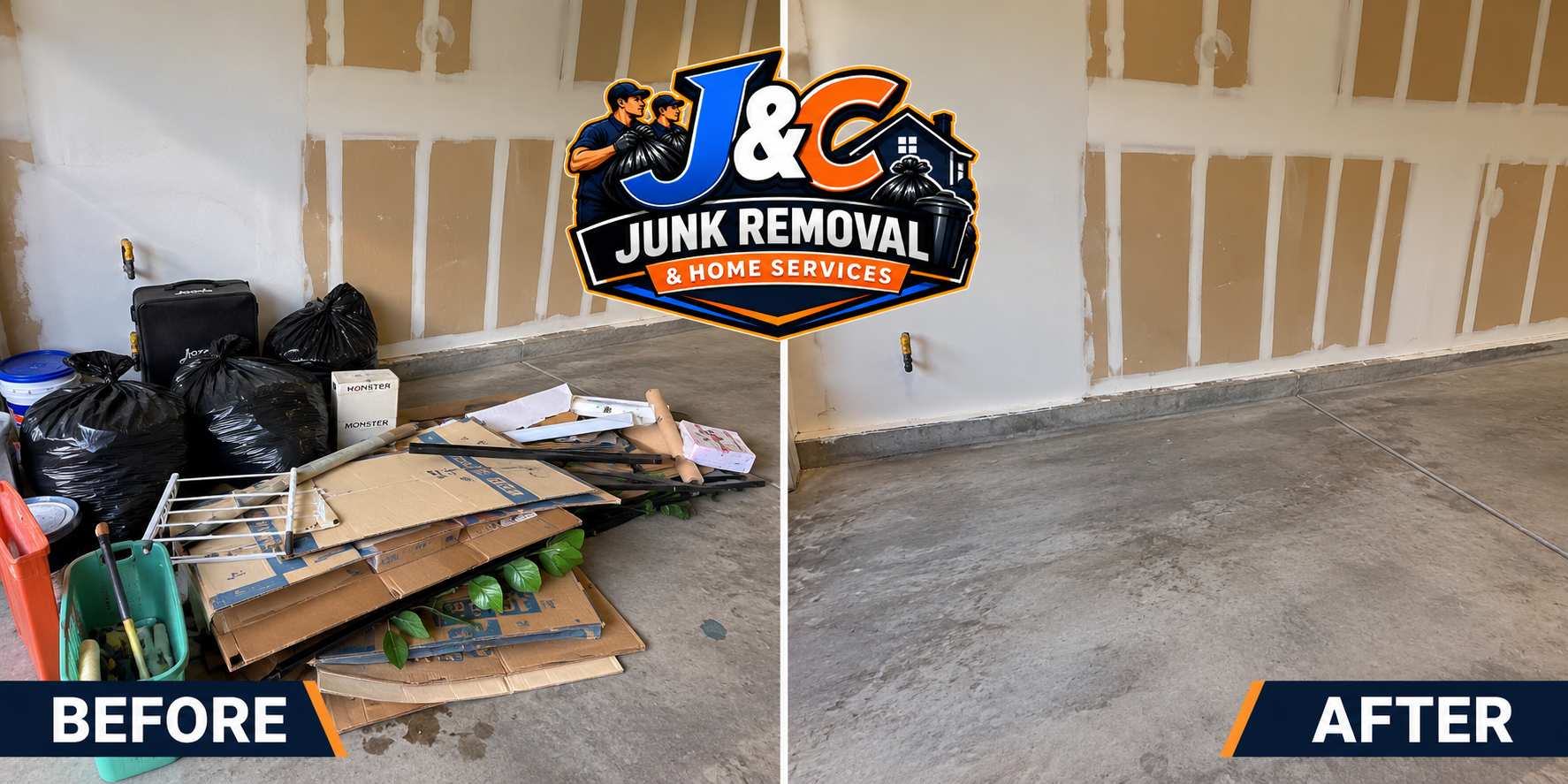Professional junk removal crew loading bulky household items into a service van in Las Vegas