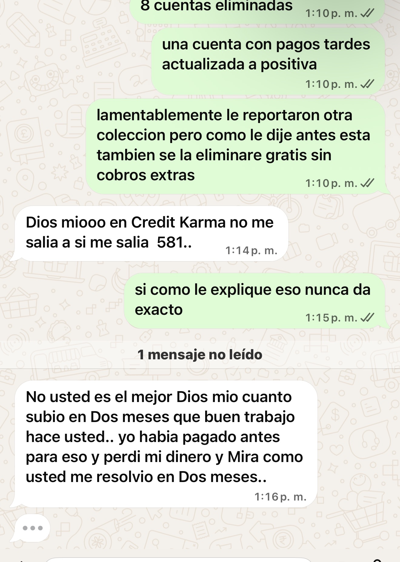 Resultado de cliente 3