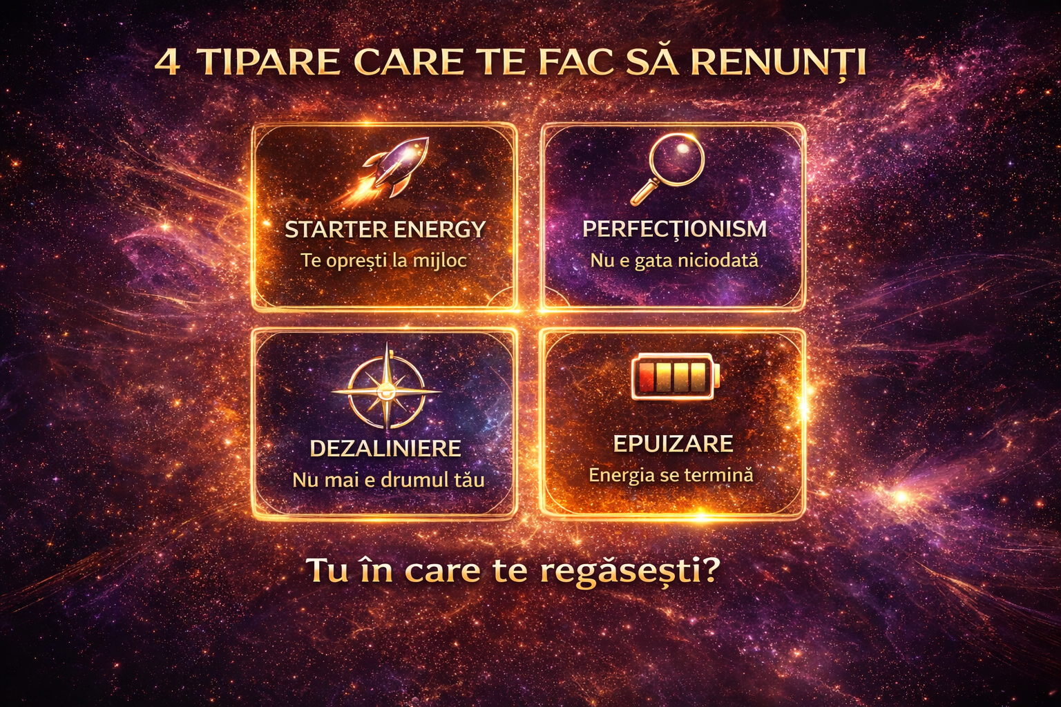 4 TIPARE CARE TE FAC SĂ RENUNȚI