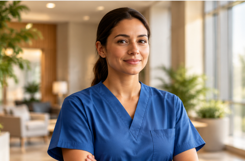 Healthcare professional representing workforce housing demand