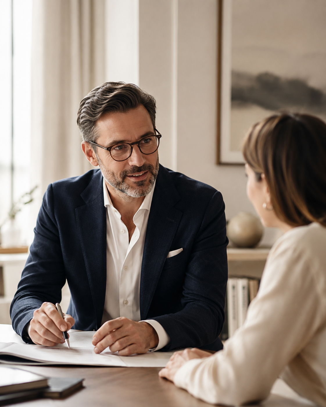 NLF Partners advisor meeting with a client