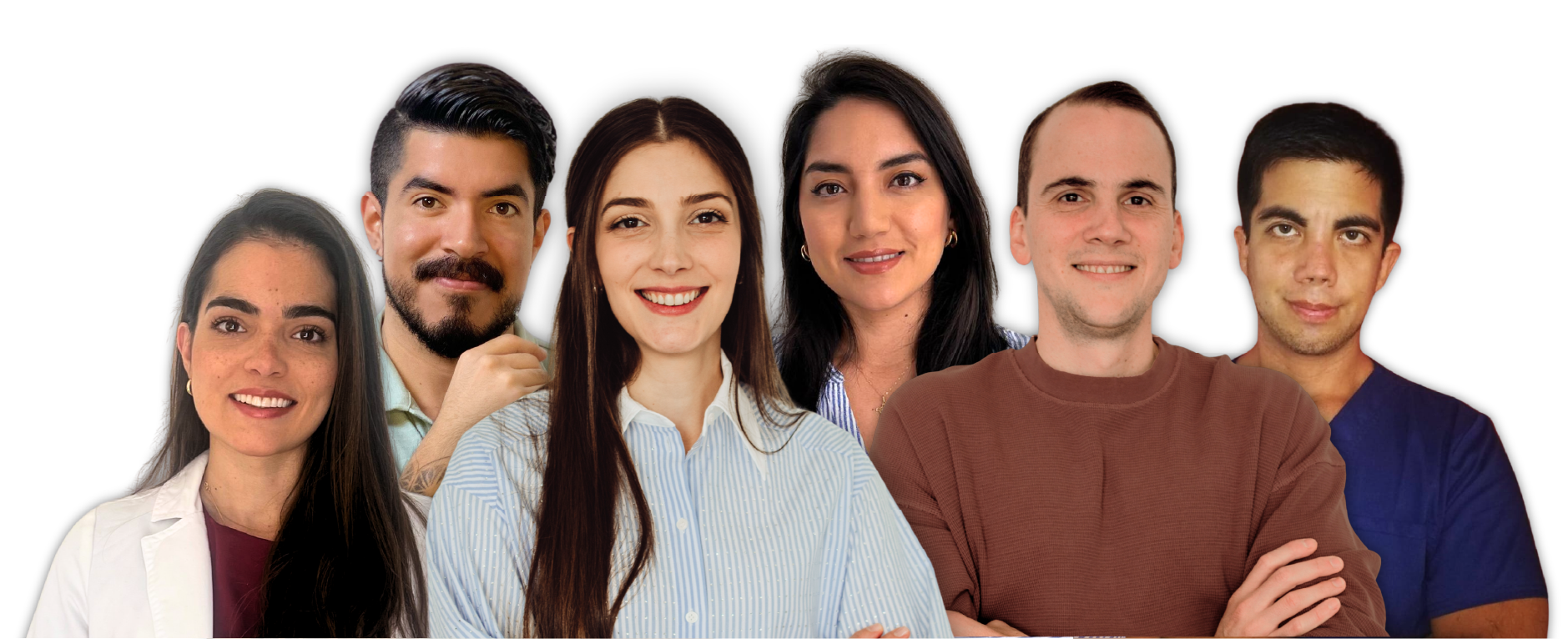 Todo el equipo de Sin Pastillas, al frente la Doctora Leire Di Cecco junto a Osar Niño y Monica. Detrás se encuentran Wilson, Maria Luisa y Anthony