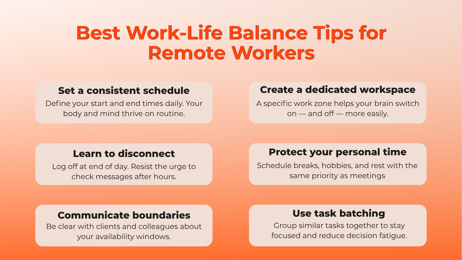work life balance