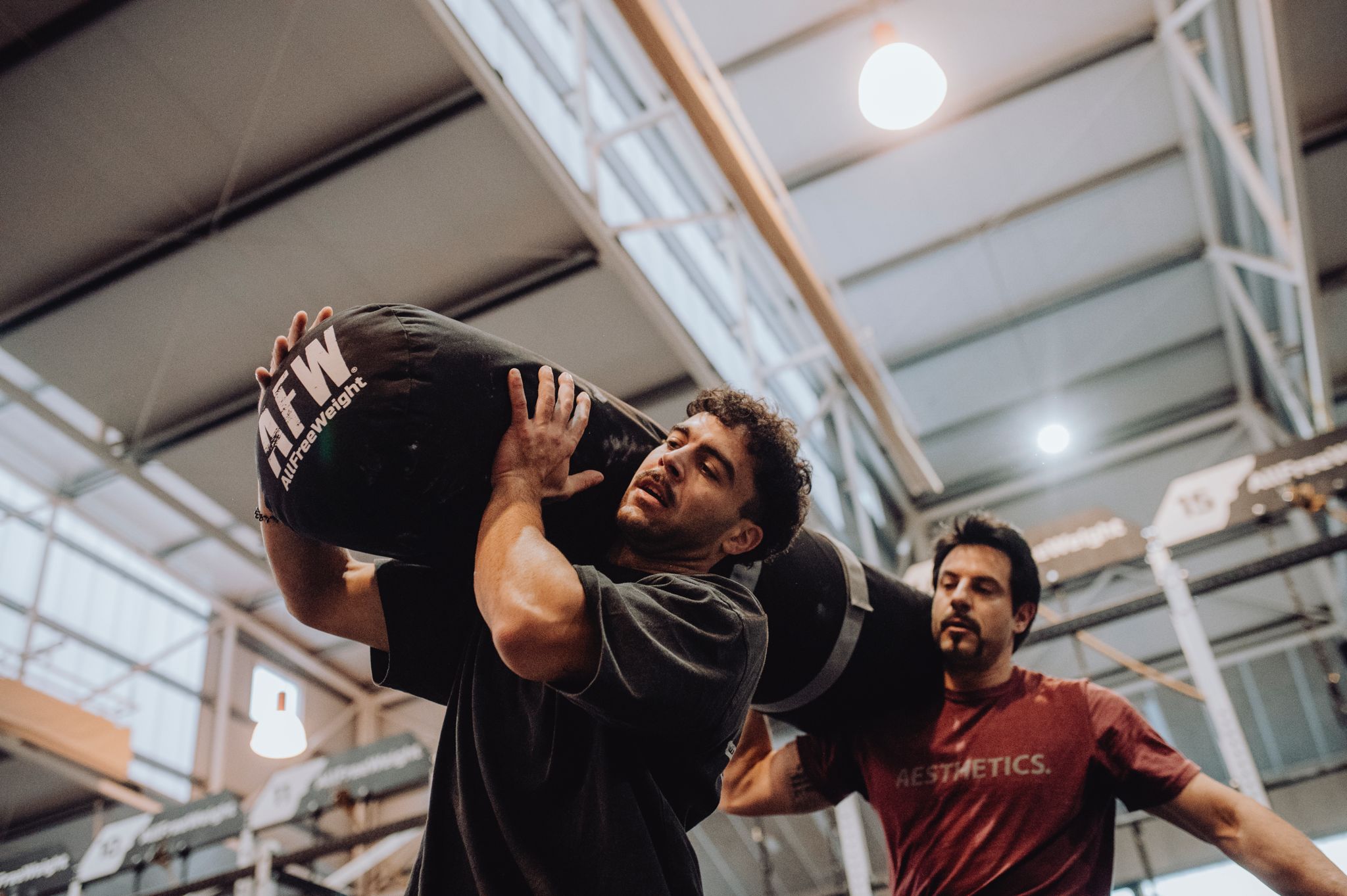 Atleta esforzándose